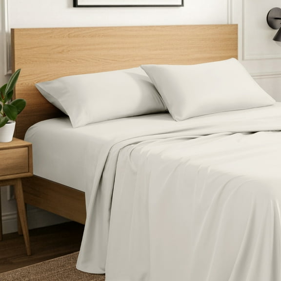 Ivy Union Microfiber Sheet Set - 3-Pieces - Breathable - Deep Pocket, Twin XL, Cream