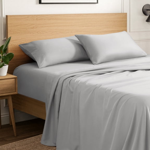 Ivy Union Microfiber Sheet Set - 4-Pieces - Breathable - Deep Pocket, Full XL, Cloud Gray