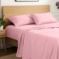 thumbnail image 1 of Ivy Union Microfiber Sheet Set - 4-Pieces - Breathable - Deep Pocket, King, Light Pink, 1 of 10