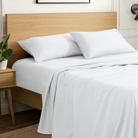 Ivy Union Microfiber Sheet Set - 4-Pieces - Breathable - Deep Pocket, Queen, White