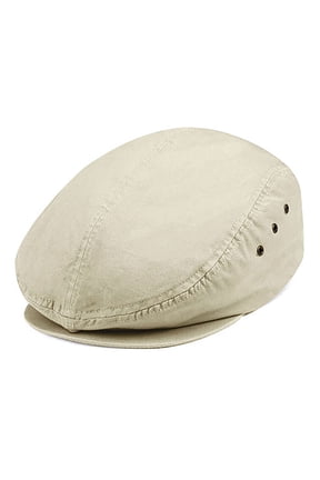 Ivy Washed Canvas Newsboy Hat Cap, Stone