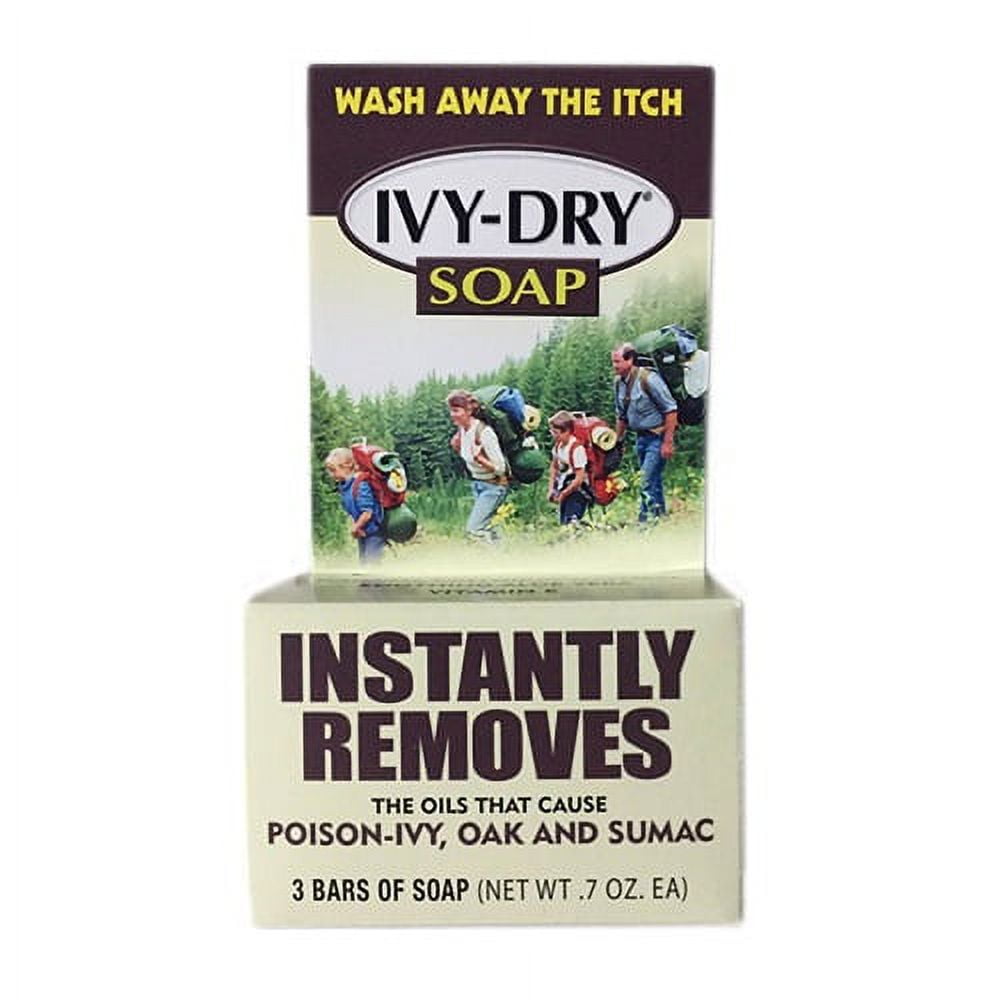 Ivydry Soap Instantly Removes Poisonivy, Oak and Sumac. 3 Bars of 0.7