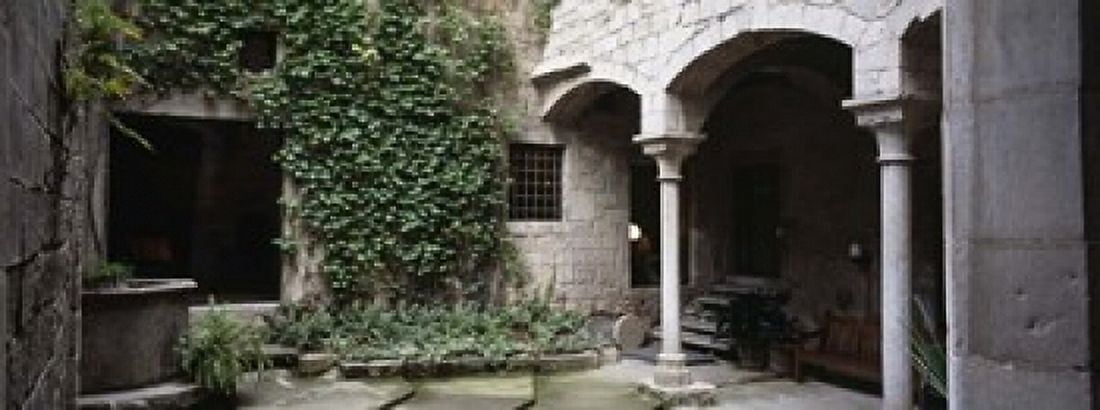 Ivy on the wall of a house Girona Spain Canvas Art - Panoramic Images (15 x 6)