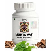Ivys Mukta Vati 120 Tablets - Potent Ayurvedic Herbal Supplement with Gotu Kola, Arjuna Bark & More - Talc Free, Laboratory Tested - 120 Tablets
