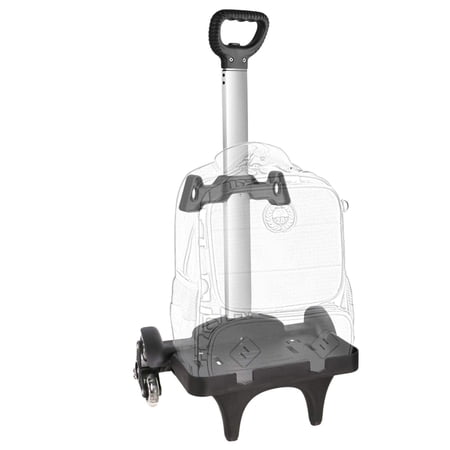 IvyH Backpack Trolley Cart,Foldable Aluminum Wheeled Trolley Hand Truck 6 Wheels Schoolbag Luggage Cart for School Travel Shopping