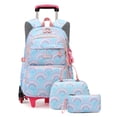 thumbnail image 1 of IvyH Rolling Backpack 3PCS Schoolbag Set with Lunch Bag Pen Case,Lightweight Waterproof Travel Bookbag, 1 of 9