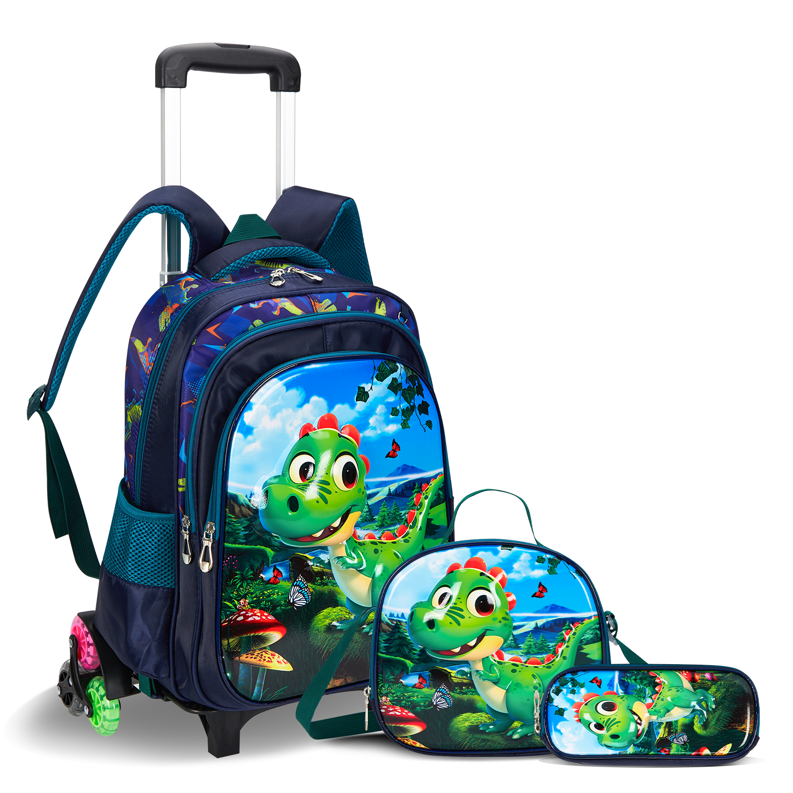 IvyH Rolling Backpack 3pcs Wheeled Backpack Lightweight Waterproof