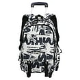 thumbnail image 1 of IvyH Rolling Backpack,Large Graffiti Cute Wheeled Backpacks Waterproof School Bag, 1 of 7