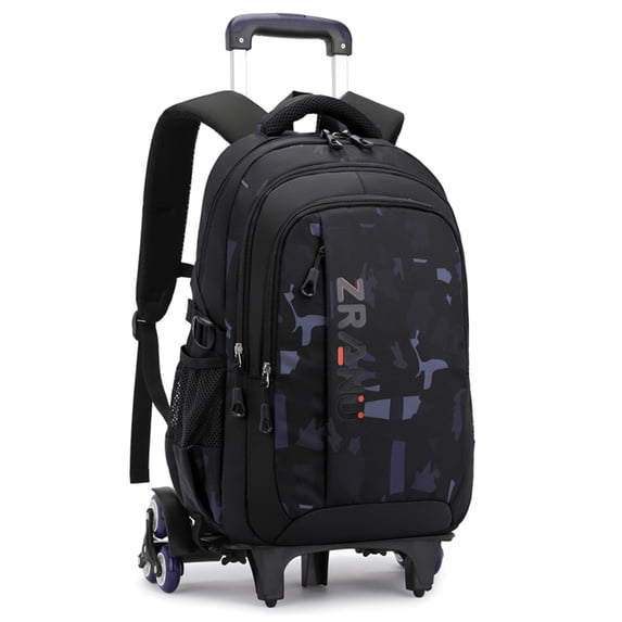 IvyH Rolling Backpack Wheeled Backpack 6 Wheels School Bag, Dark Blue