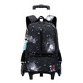 thumbnail image 1 of IvyH Rolling Backpack for Elementary and Middle School Students Bag with Wheel Travel Luggage Bookbag,Black Starry Sky, 1 of 6