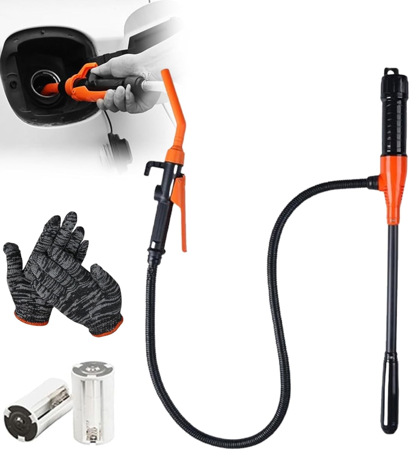 Ivyever Gas Pump, Portable Battery Powered Gas Pump, Battery Operated Liquid Transfer Pump, Upgraded Battery Operated Electric Siphon Pump Water Transfer Pump