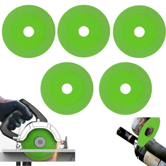 Ivyever Rock Slab Grinding Disc, Klyzor Glass Cutting Disc, Rock Plate Flat Grinding Disc Tile Ceramic, Indestructible Disc for Angle Grinder, 4" Super Thin Porous Widened Cutting Blades