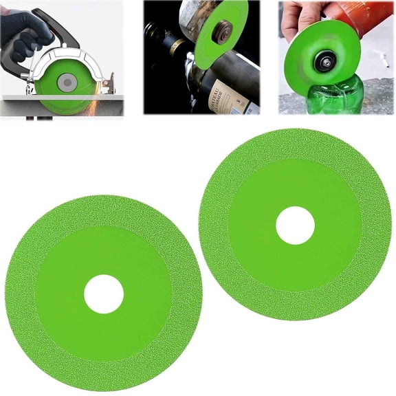 Ivyever Rock Slab Grinding Disc, Klyzor Glass Cutting Disc, Rock Plate Flat Grinding Disc Tile Ceramic, Indestructible Disc for Angle Grinder, 4" Super Thin Porous Widened Cutting Blades