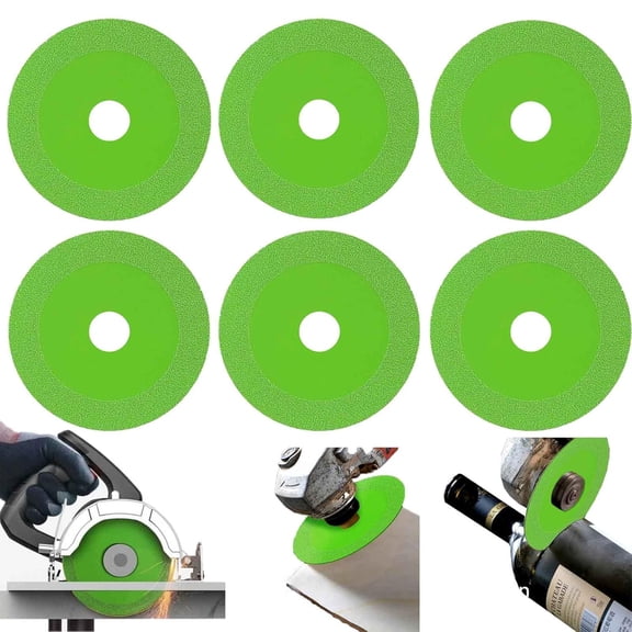 Ivyever Rock Slab Grinding Disc, Klyzor Glass Cutting Disc, Rock Plate Flat Grinding Disc Tile Ceramic, Indestructible Disc for Angle Grinder, 4" Super Thin Porous Widened Cutting Blades