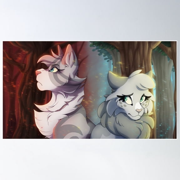 Ivypool And Dovewing Poster Wall Art, Modern Wall Decor For Living Room Bedroom, 12x18 UNFRAMED