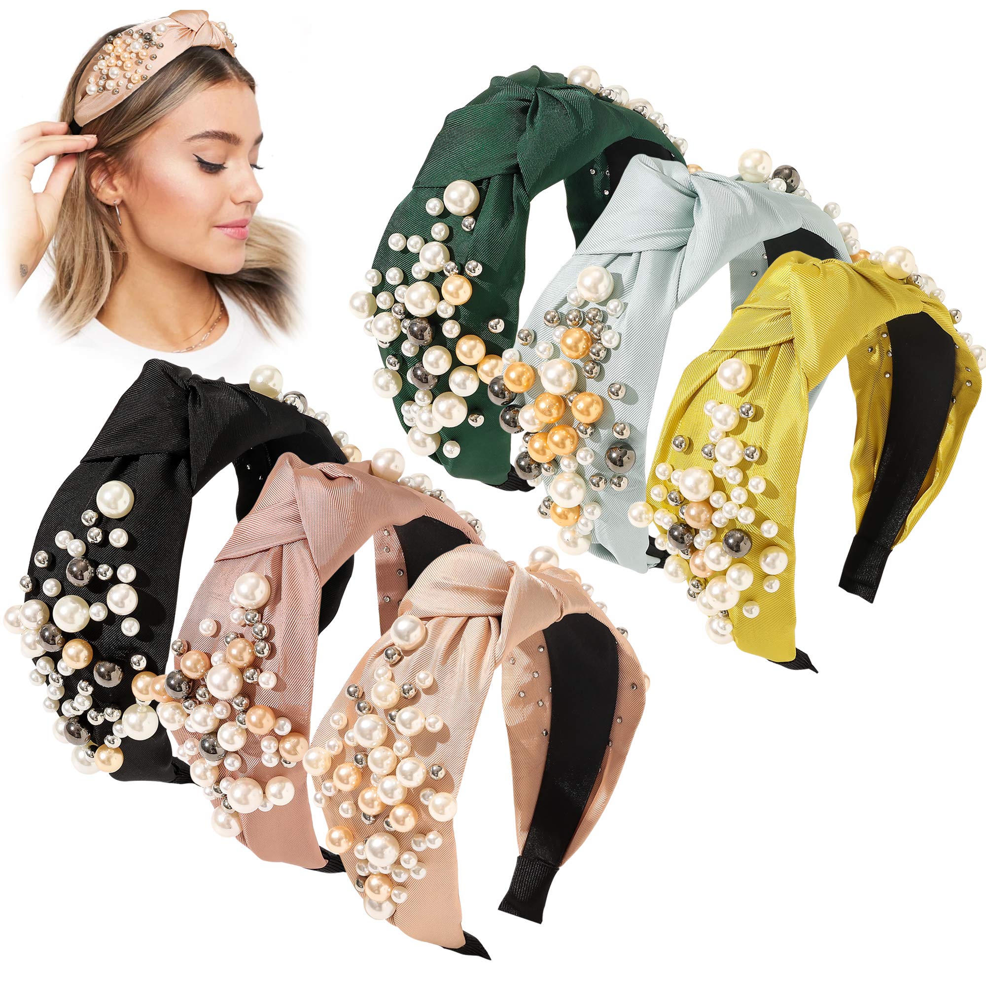 Headbands for Women Head Bands - 6 Diademas Para Mujer De Moda Padded Hair Accessories Hairbands for Girls No Slip Fashion Cute Headband Gift for Women