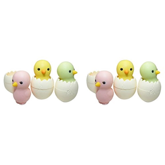 Iwako Baby Chick Erasers, 6 Piece