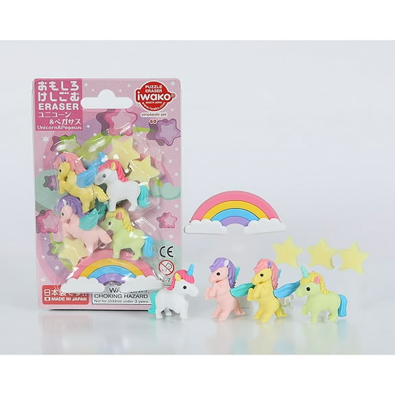 Iwako Eraser Set, Unicorn Pegasus