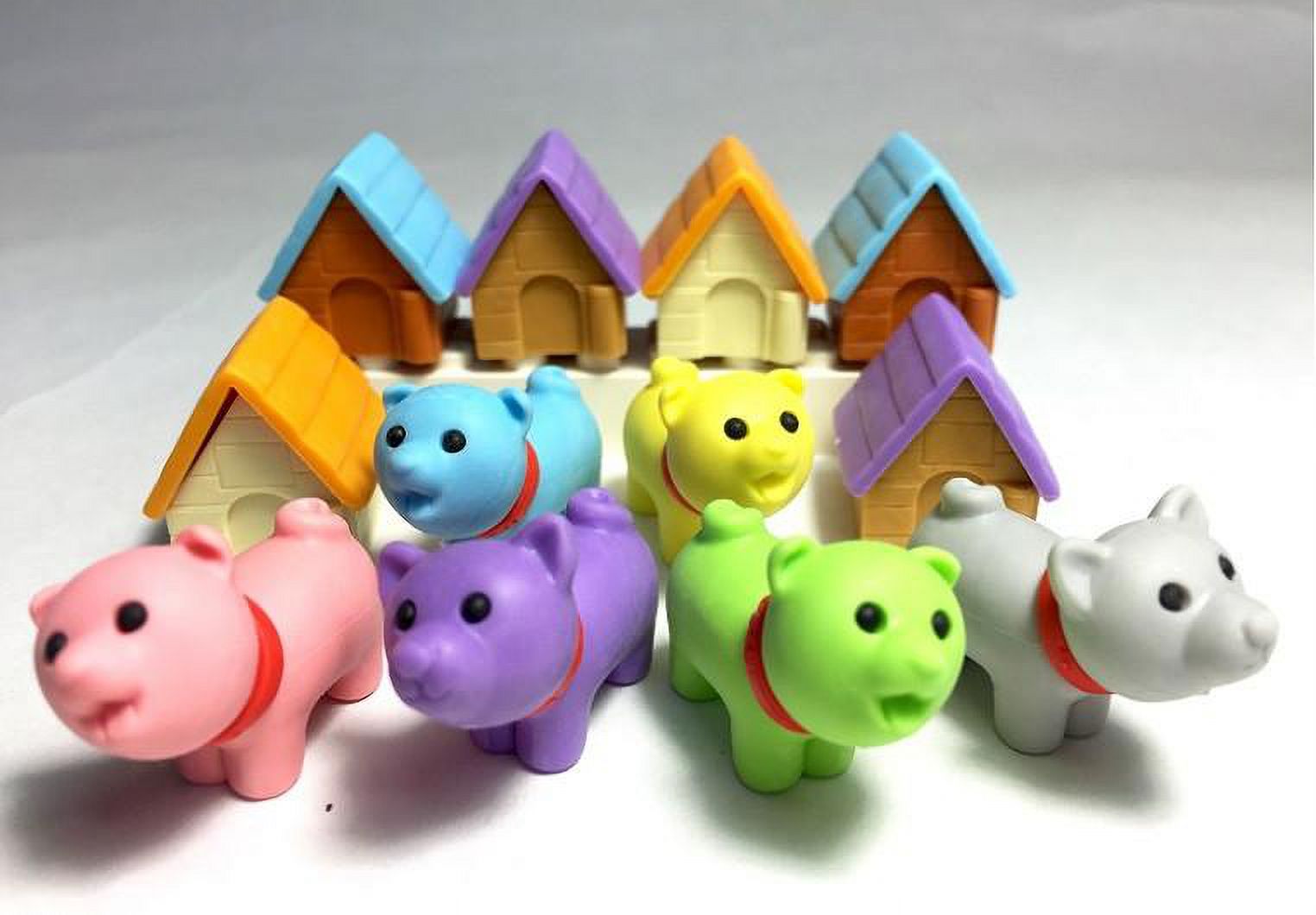 Iwako Puppy with House Erasers Set of 12