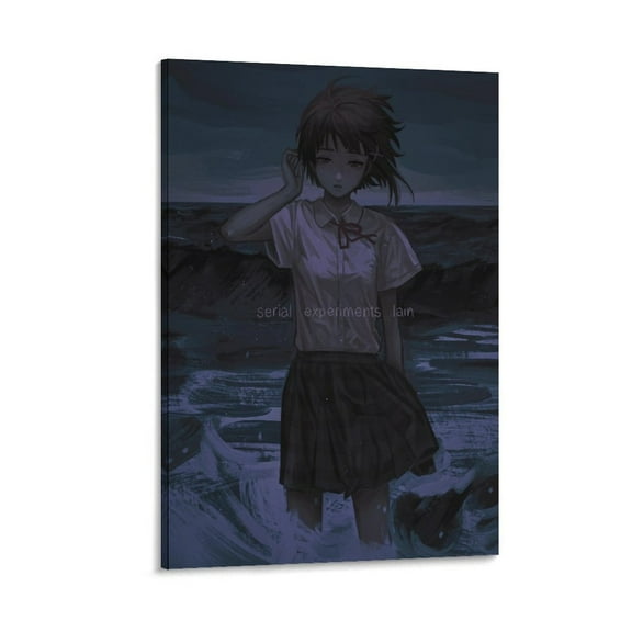 Iwakura Lain Serial Experiments Lain Canvas Wall Art Prints Poster Gifts Photo Picture Painting Posters Room Decor Home Decorative 16x24inch(40x60cm)