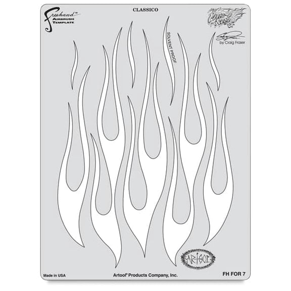 Iwata Artool Freehand Template - Flame-O-Rama 2 Classico