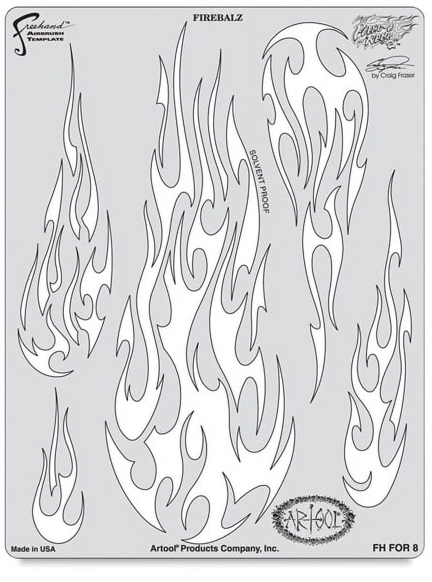 Printable Flame Airbrush Stencils Templates  Printable stencil patterns,  Stencils printables templates, Free stencils