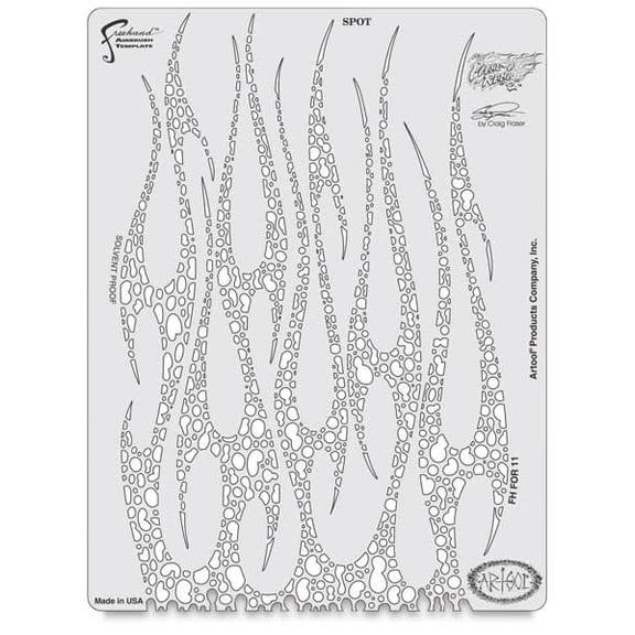 Iwata Artool Freehand Template - Flame-O-Rama 2 Spots