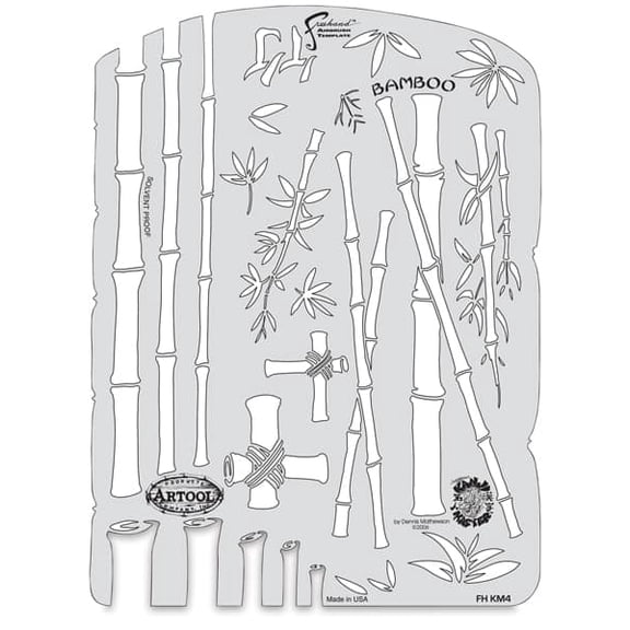 Iwata Artool Freehand Template - Kanji Master Bamboo