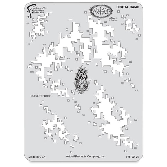 Iwata Artool Freehand Template - Kustom FX 4 Digital Camo