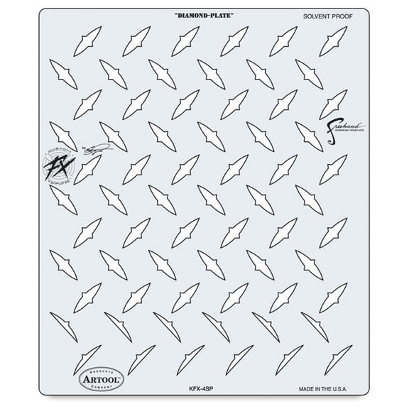 Iwata Artool Freehand Template - Kustom FX Diamond Plate