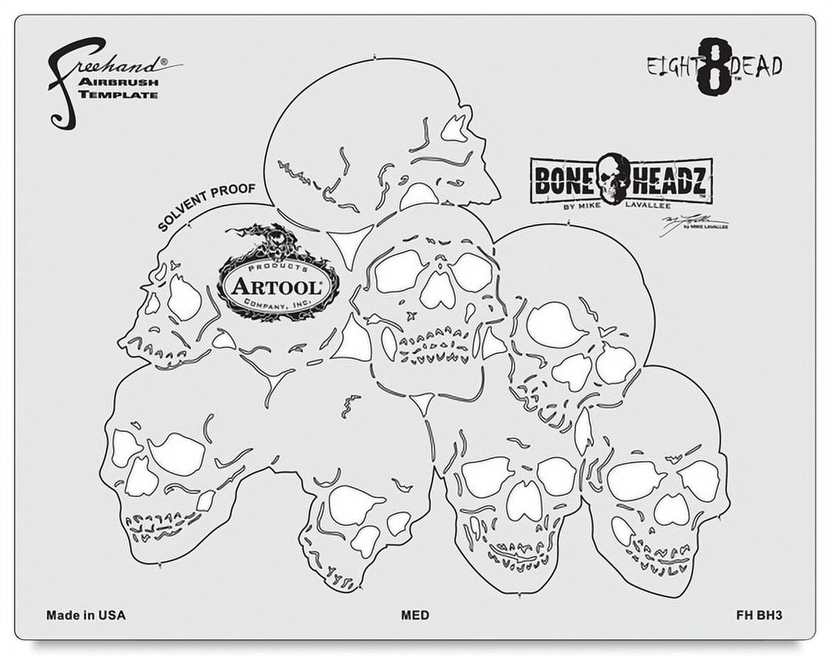 Artool Freehand Airbrush Template Stencil - Musika Design For Airbrushing, Solvent Proof, 8x10 Inches