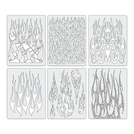 Iwata Artool Freehand Template - Set of 6, Flame-O-Rama 2, Mini Templates