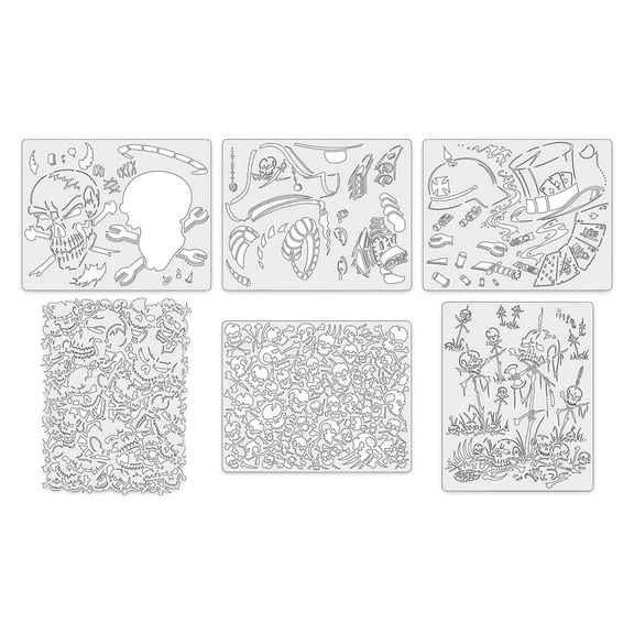 Iwata Artool Freehand Template - Set of 6, Wrath of Skull Master Mini