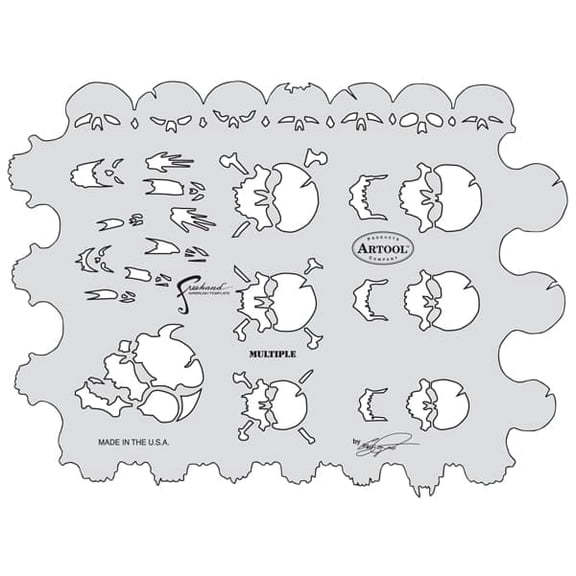 Iwata Artool Freehand Template - Skull Master The Multiple