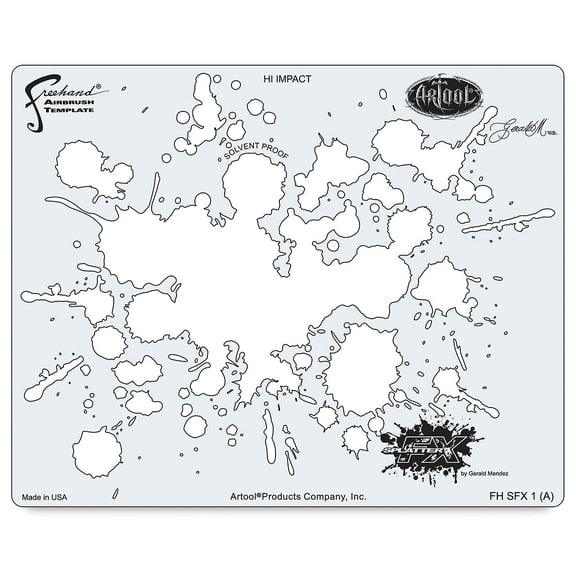 Iwata Artool Freehand Template - Splatter FX