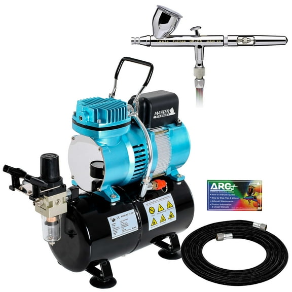 Iwata Eclipse HP CS Airbrush Set with Air Tank Compressor System Kit, All-Purpose Dual-Action Gravity Feed, 0.35mm Tip