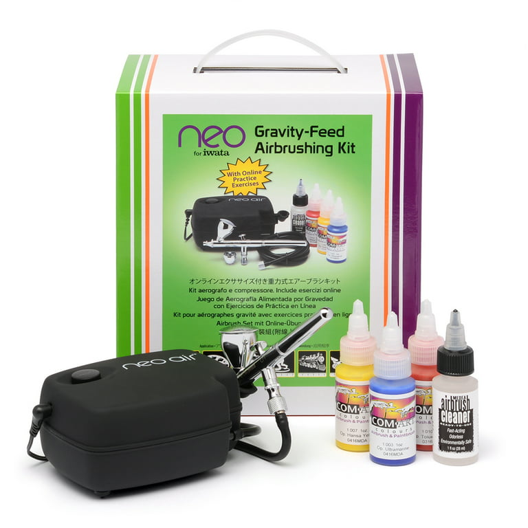 Iwata® Airbrush Cleaning Station With 10 Brushes and Fume-Free Pot.