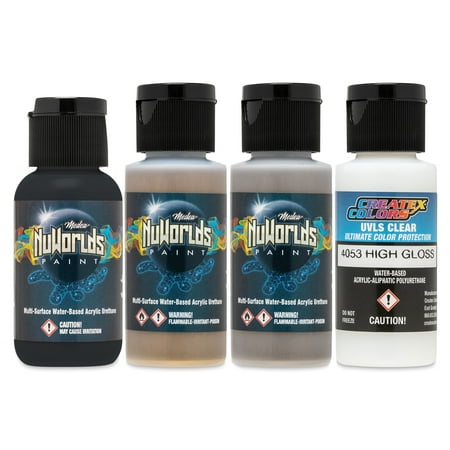 Iwata Medea NuWorlds Airbrush Paints - TMM Armament, Set of 4