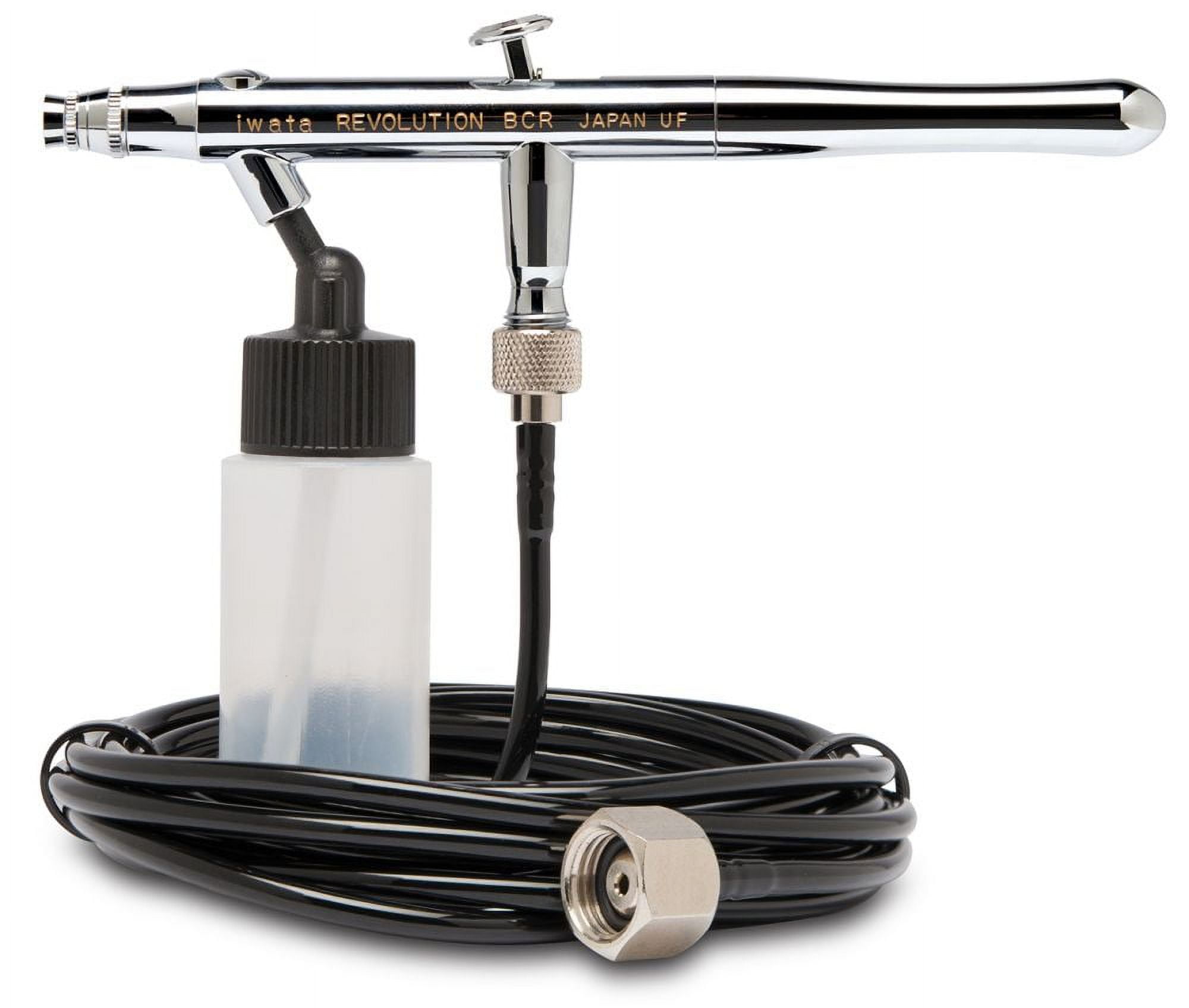 Iwata Revolution HP-BCR Siphon Feed Dual Action Airbrush with Iwata  Airbrush Hose (R2001) 