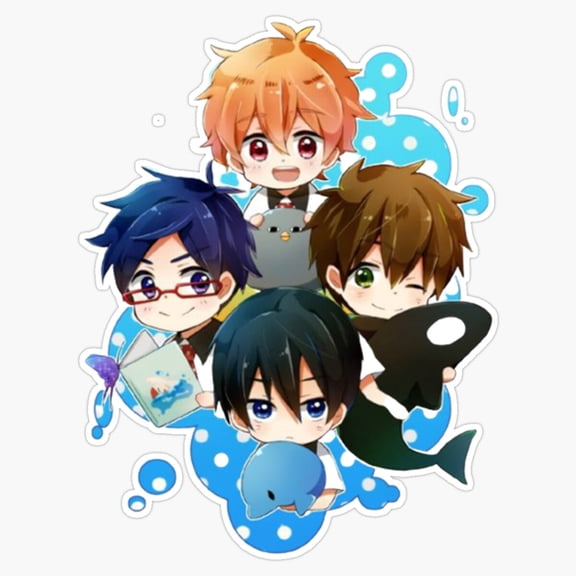 Iwatobi Swim Club Classic Anime Team Cosplay Emblem Sticker
