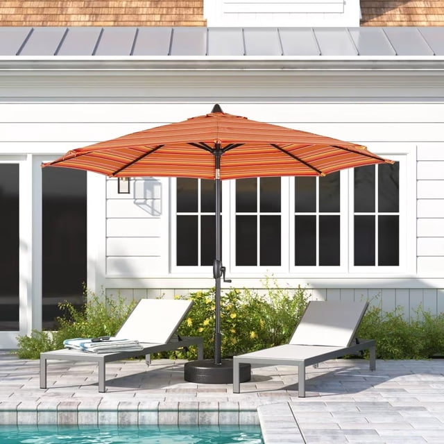 Iwicker 9Ft Sunbrella Patio Umbrella, Weather-Resistant Outdoor Market ...