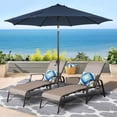 thumbnail image 1 of Iwicker 9Ft Sunbrella Patio Umbrella Outdoor Aluminum Market Umbrella with Crank and Push Button Tilt, Navy, 1 of 8