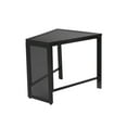 thumbnail image 1 of Iwicker Patio Side Table Outdoor Metal End Table Irregular Slatted Sofa Table, Black, 1 of 5