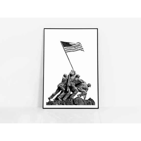 Iwo Jima War Memorial USMC Statue Arlington Cemetery, Stretched Canvas