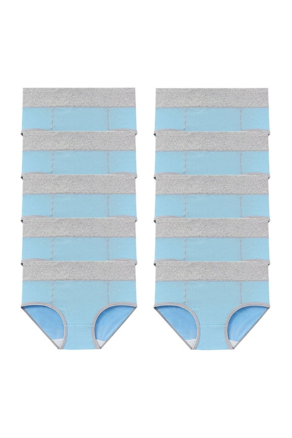 10 Pack Cotton Briefs for Women High Waisted Comfy Stretch Underwear Full Coverage Ladies Panties