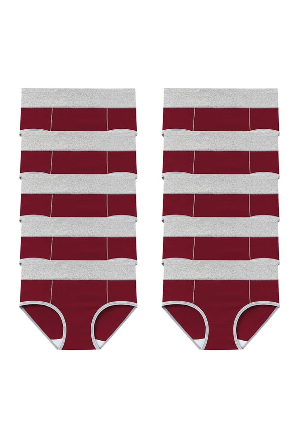 10 Pack Cotton Briefs for Women High Waisted Comfy Stretch Underwear Full Coverage Ladies Panties