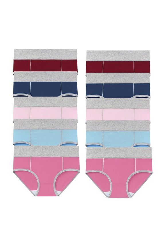 10 Pack Cotton Briefs for Women High Waisted Comfy Stretch Underwear Full Coverage Ladies Panties