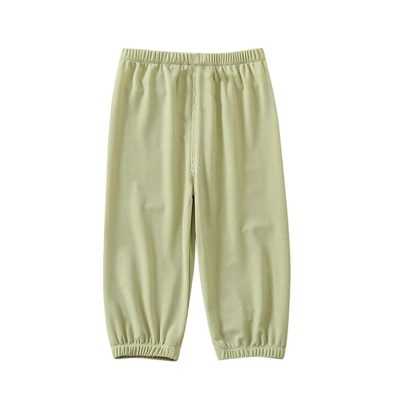 Ixbnca Baby Toddler Jogger Pants Lightweight Solid Color Pants Comfort Elastic High Waist Outdoor Trousers