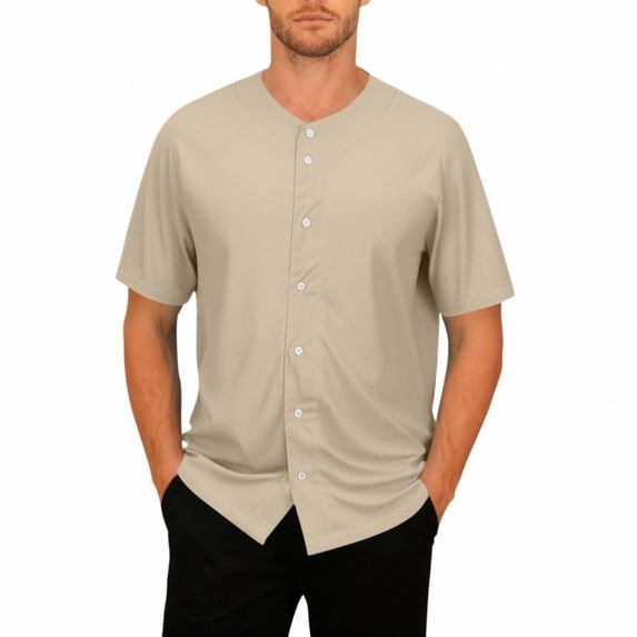 Ixbnca Big and Tall Men's Short Sleeve Button down Shirts Casual Plain Lightweight Summer Tops for Men