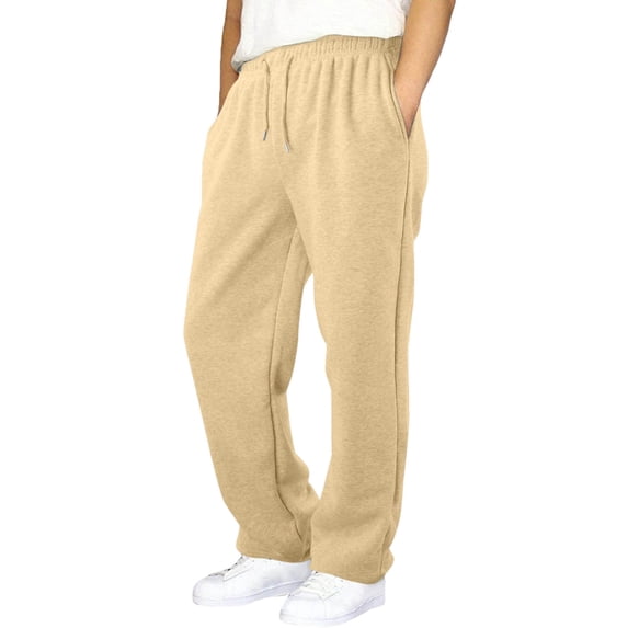 Ixbnca Boy's Sweatpants Loose Drawstring Elastic High Waist Long Pants Straight Leg Pockets Workout Trousers